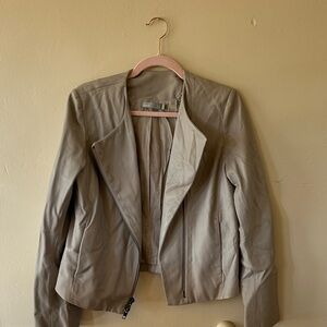 Vince Women's Taupe Leather Jacket